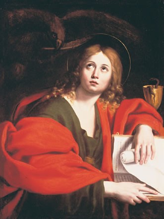 Domenico Zampieri, called Il Domenichino [Public domain], <a href="https://commons.wikimedia.org/wiki/File:John_the_Evangelist.jpg" target="_blank">via Wikimedia Commons</a>