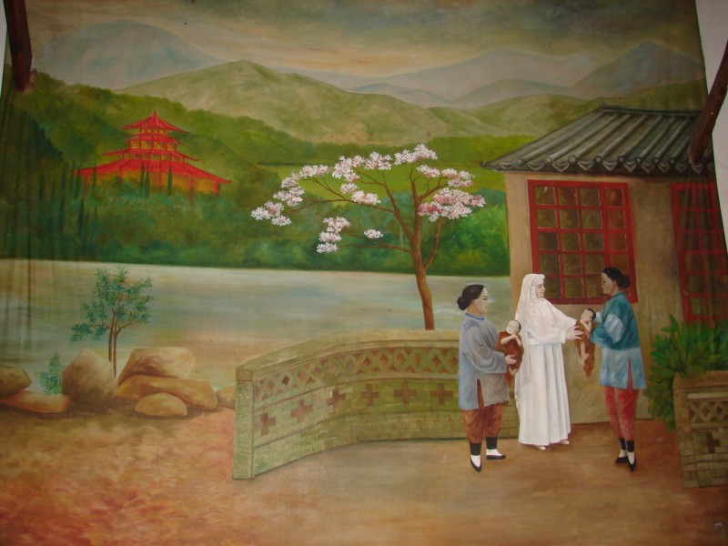 See page for author [Public domain], <a href="https://commons.wikimedia.org/wiki/File:Painting_Amandina_in_China.JPG"  target="_blank">via Wikimedia Commons</a>