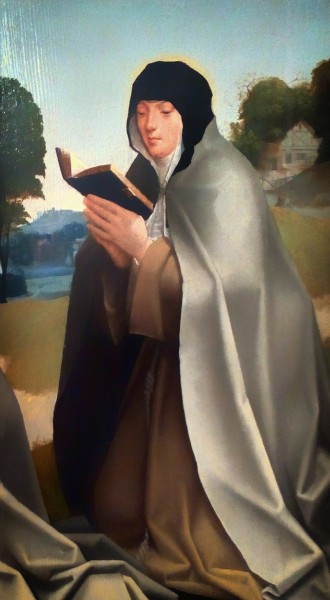 Saint Colette of Corbie was a French abbess and the foundress of the Colettine Poor Clares, a reform branch of the Order of Saint Clare, better known as the Poor Clares. 



<a href="https://commons.wikimedia.org/wiki/File:Santa_Clara_e_Santa_Coleta_(c._1520)_-_Mestre_da_Lourinh%C3%A3_(MNAA,_Inv._1823_Pint).png" title="via Wikimedia Commons" target="_blank">RickMorais</a> [<a href="https://creativecommons.org/licenses/by-sa/4.0" target="_blank">CC BY-SA</a>]