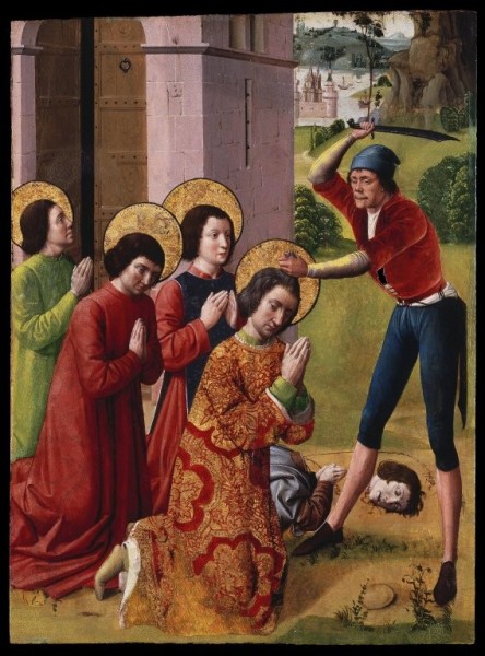 Martyrdom of Saints Cosmas and Damian with their Three Brothers part of an altarpiece - Brooklyn Museum

<a href="https://commons.wikimedia.org/wiki/File:Brooklyn_Museum_-_Martyrdom_of_Saints_Cosmas_and_Damian_with_their_Three_Brothers_part_of_an_altarpiece_-_French.jpg" title="via Wikimedia Commons" target="_blank">Brooklyn Museum</a> / Public domain